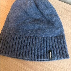 Patagonia Heathered Navy Blue Ribbed Cuff Beanie